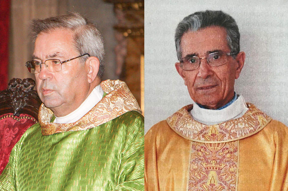 Á Direita, Cónego Sertório Martins, e à esquerda, P. Anselmo Gaspar